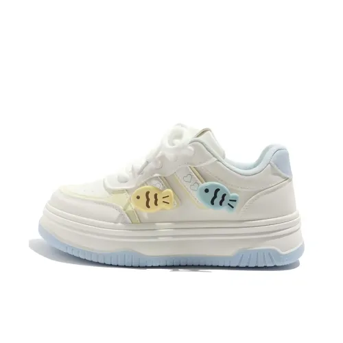 BINGO DUCK Покрытие Slip-Resistant Низкие Кроссовки для Скейтбординга Женские