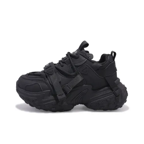 SNXR Устойчивые к истиранию низкие топовые кроссовки с толстой подошвой женские черные