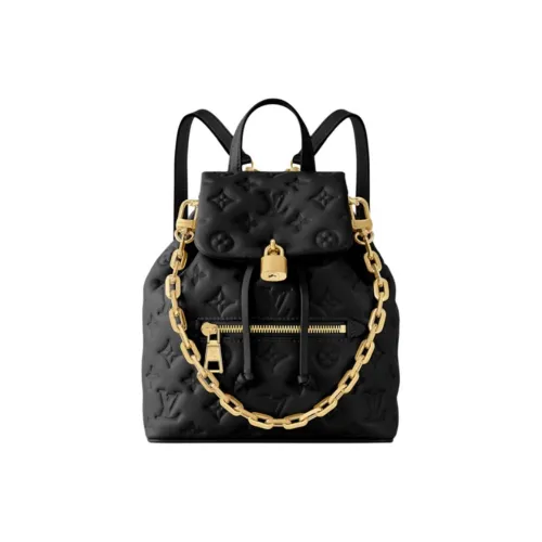 LOUIS VUITTON Coussin Овчина Рюкзак Маленький Женский Черный