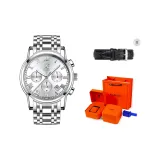 Серебряный корпус с белым циферблатом "Never Get Tired of Wearing Different Часы Every Day"