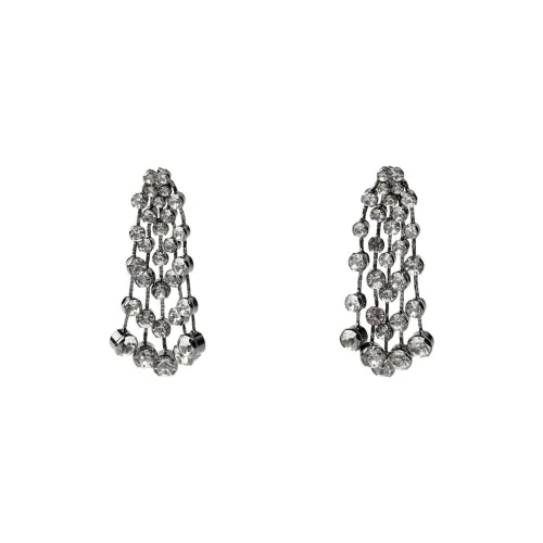 ZARA Металл Латунь Стекло Титан Серьги Женские Серебряные