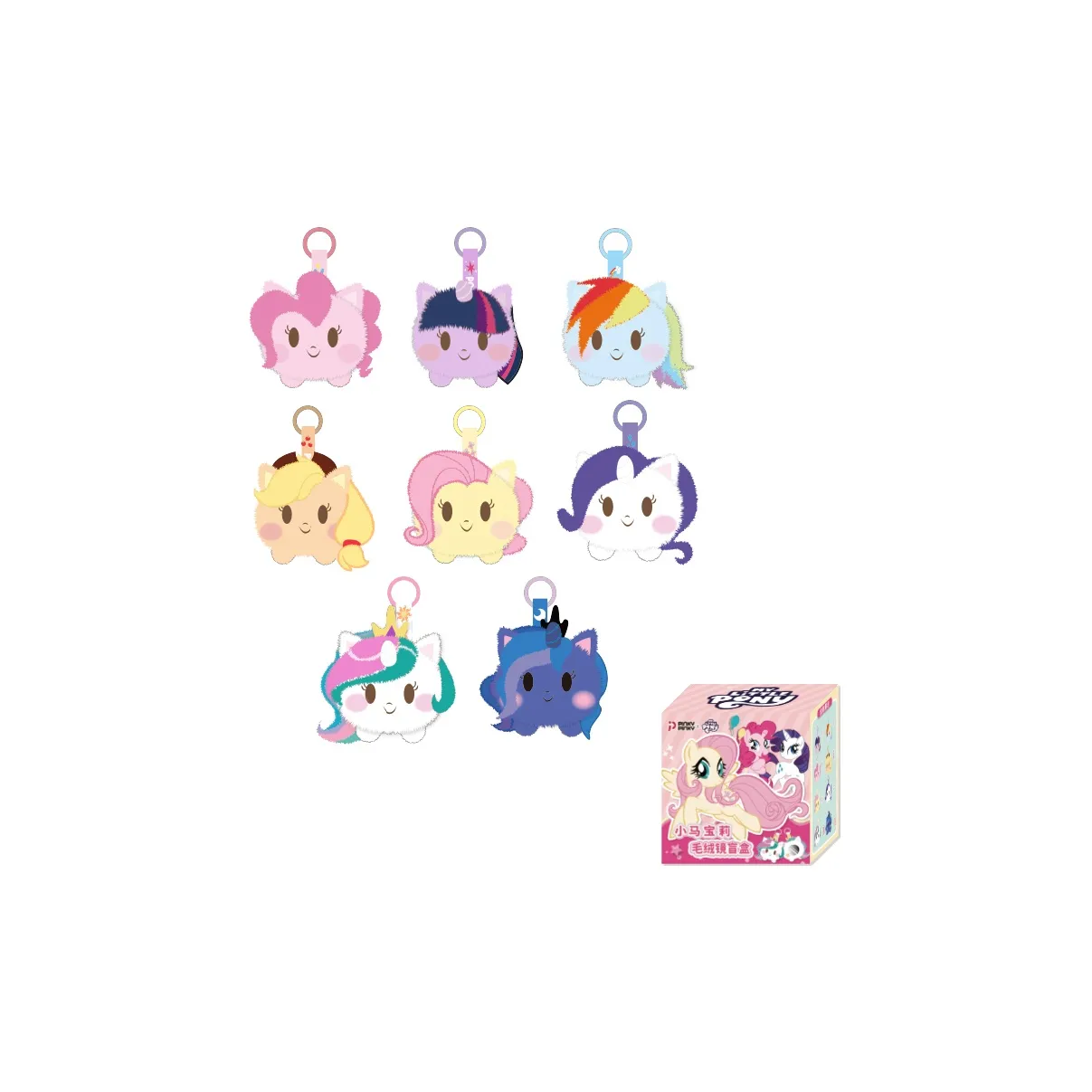 PINKYPINKY Мой маленький пони Карманное зеркало Гребень Слепые коробки Один Mystery Коробка Целая коробка 6 шт