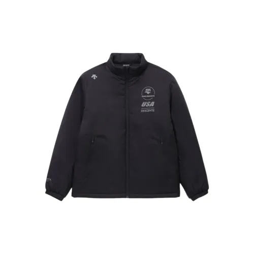 DESCENTE Хлопковый пуховик унисекс черного цвета