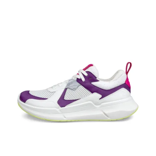 Ecco Biom 2,2 Противоскользящий Устойчивый к истиранию Низкий Топ Повседневная обувь Женская Белый Фиолетовый