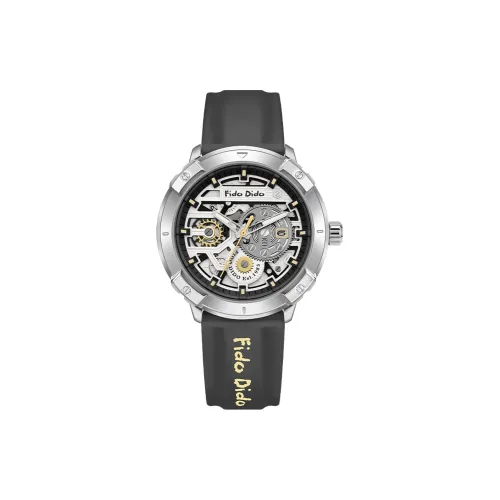 FIDO DIDO Кварцевый механизм силиконовый ремешок мужские часы серебристый циферблат