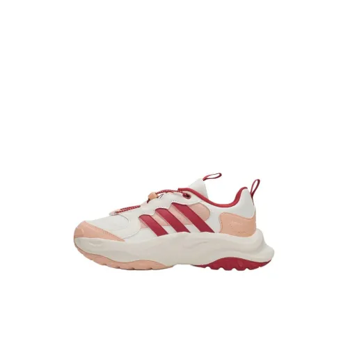 Adidas Slip-resistant Abrasion-resistant Low Top Kids Lifestyle Shoes White Pink Kids Adidas Противоскользящие Аbrasion-resistant Низкие Кеды для Детей Lifestyle Белый Розовый Детский