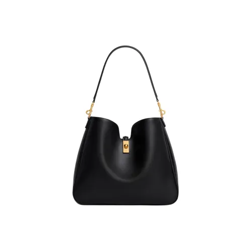 CELINE Camille 16 Soft Телячья кожа Сумка через плечо Сумка на плечо Средняя Женская Черная