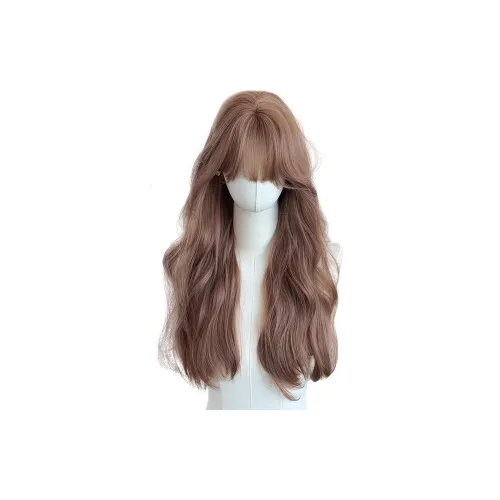 UMIFFA [Шампанское Paradise] Женская парик Milk Tea Champagne Высокая температура Пряжа Большая волна