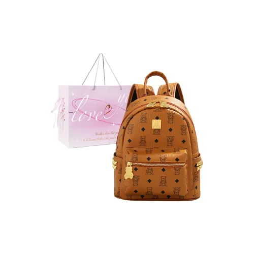 NATTY ПУ (полиуретан) Рюкзак Средний Женский Экрю Черный Белый