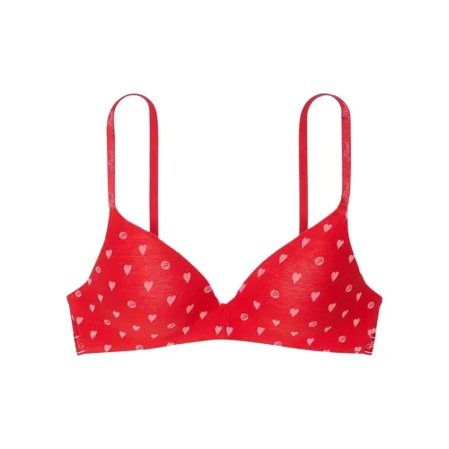 Victoria's Secret Розовый Бюстгальтер Женские Red Heart Точка С принтом