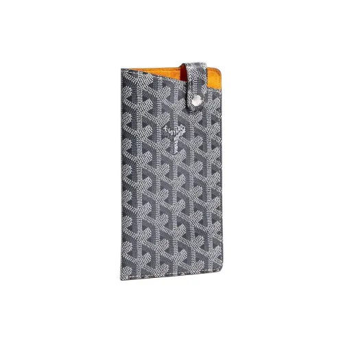 GOYARD Montmartre Холст и Кожа Чехол для телефона Большой Унисекс Серый