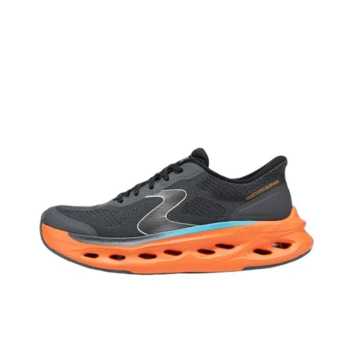 Skechers MEN'S GO Противоскользящий Устойчивый к истиранию Низкий Топ Повседневные Беговые кроссовки Мужские Черный Оранжевый