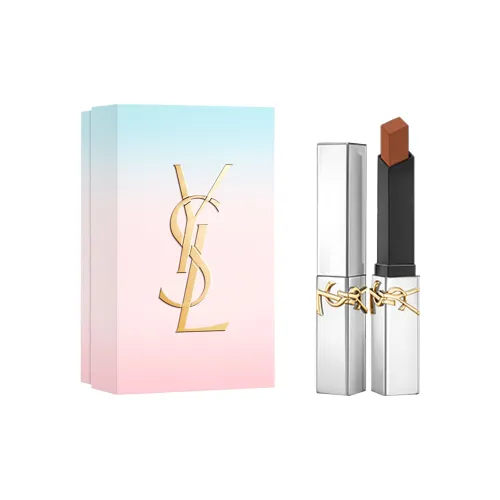 SAINT LAURENT Золотая и Серебряная Контрастная Помада Матовая Легко Смесь 2г