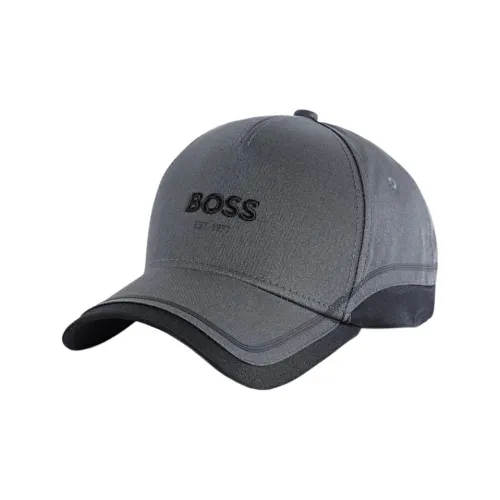 BOSS Хлопковые кепки унисекс серые