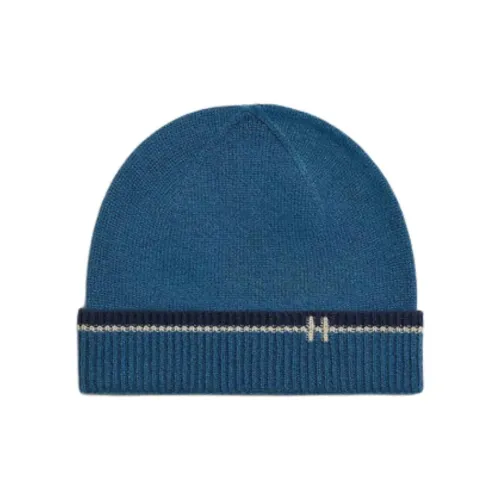 HERMES Кашемир Шапки-бини Мужской Синий