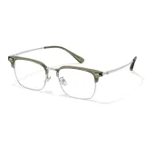 Серебряная оправа, прозрачный зеленый