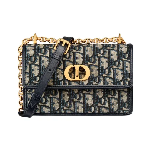 DIOR Miss Caro Хлопок Плечо Сумка Мини Женская Синяя