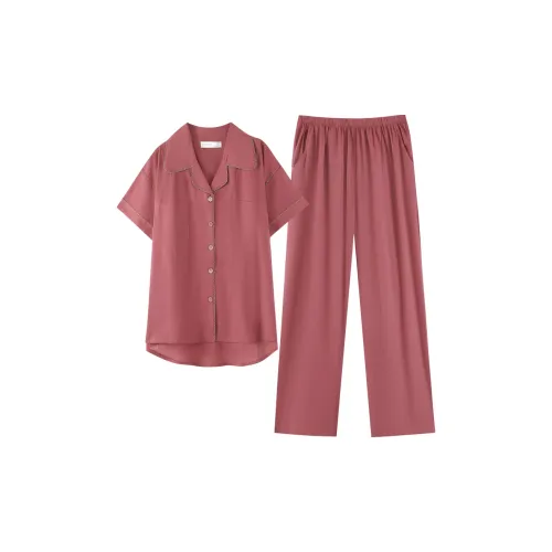 ZumashL Пижамный комплект женский Туманный красный