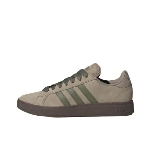 Adidas Grand Court Base 00s Устойчивые к истиранию низкие скейтборд-кроссовки Unisex Коричневый Зеленый