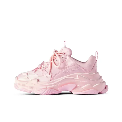 Balenciaga Triple S Low Топ Повседневная обувь Женская Розовая