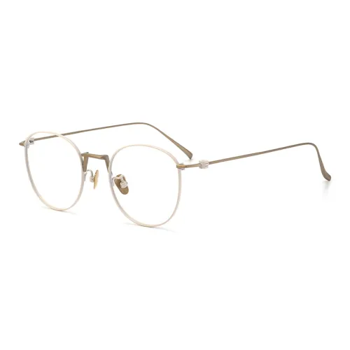 Vitigmu Чистый титан Круглые оправы для очков Унисекс Молоко Розовый Черный Золотой