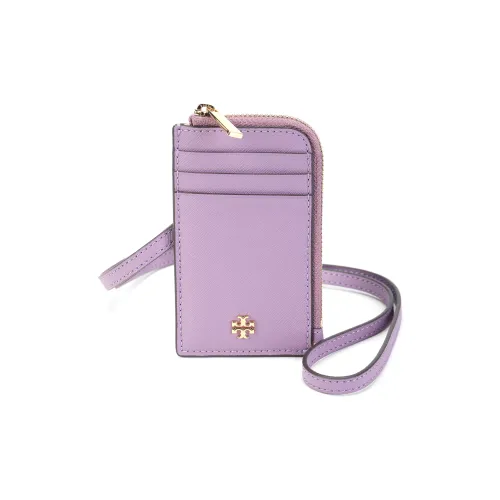 Tory Burch Emerson кожаный держатель для карт женский фиолетовый