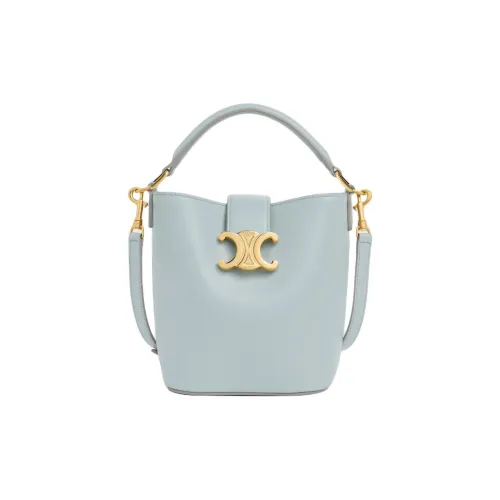 CELINE Louise Телячья кожа Одно плечо Сумка Мини Женская Ледяной синий