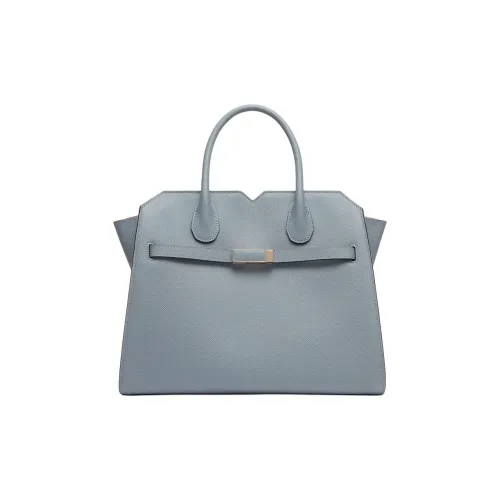 Valextra Телячья кожа Сумка через плечо Сумка среднего размера Женская Haze Синий