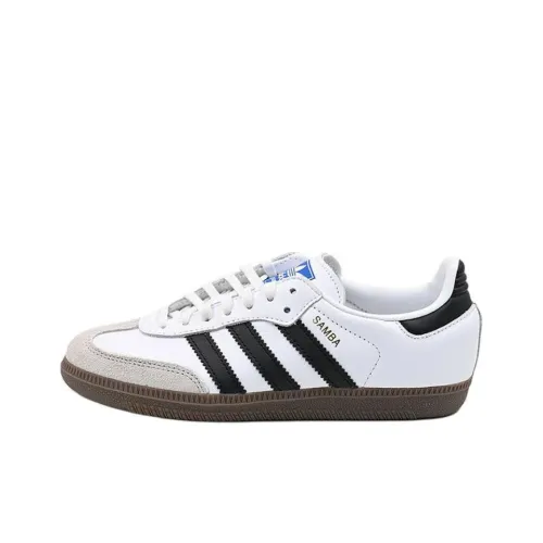 Adidas Originals SAMBA OG Slip-resistant Abrasion-resistant Low Top Детские Скейтбординг Белый Черный