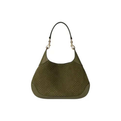 GUCCI Замша Сумка через плечо Сумка на плечо Большая Женская Темно-зеленая