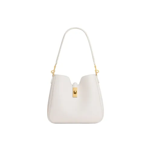 CELINE Camille 16 Soft Телячья кожа Плечевая сумка Маленькая Женская Белая