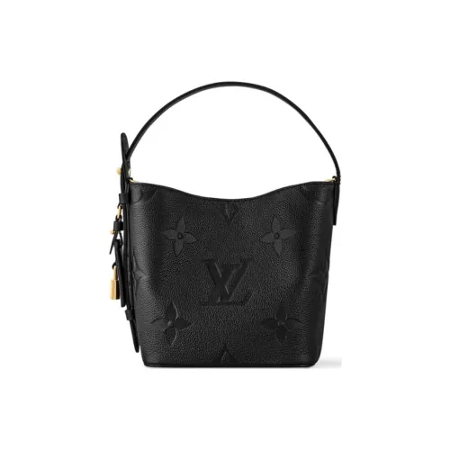 LOUIS VUITTON Тисненая крупнозернистая кожа коровы одно плечо маленькая сумка женский черный