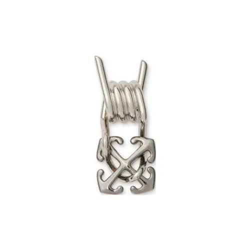 Off Белый Brass Earrings Мужской