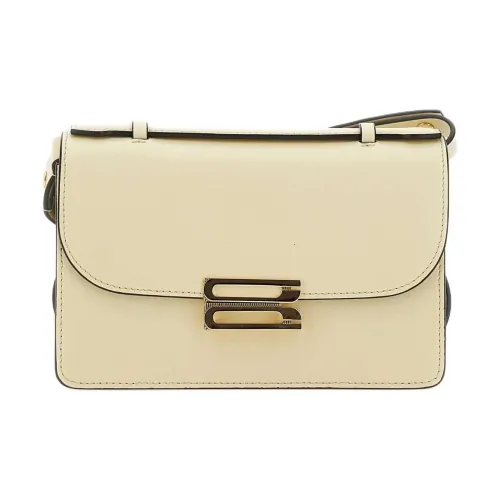 VICTORIA BECKHAM Телячья кожа Сумка через плечо Сумка на плечо Мини Женская Бежевая