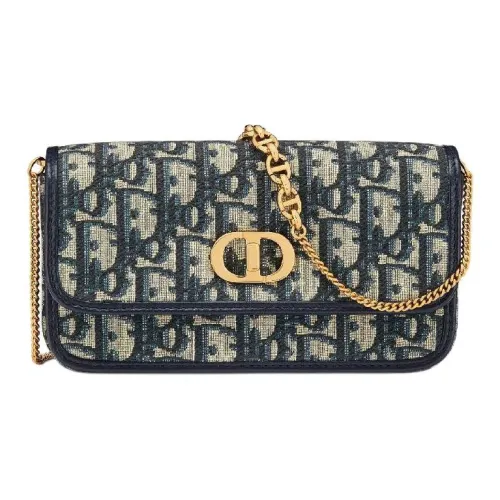 DIOR Miss Caro Хлопок Плечо Сумка Маленькая Женская Синяя