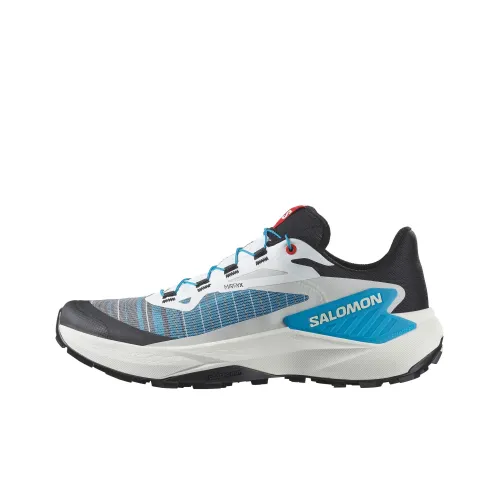 SALOMON Genesis Устойчивая к истиранию Дышащая Поддерживающая Низкий Верх Альпинистская Обувь Мужская Белый Синий