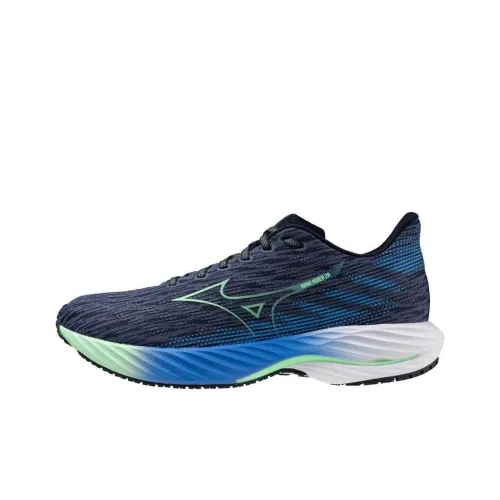 Кроссовки для бега Mizuno Wave Rider 28, низкий топ, винтажный, индиговый, мужской