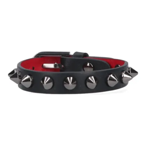 CL LUBOTING Телячья кожа Stud Наручные повязки Женские Черный