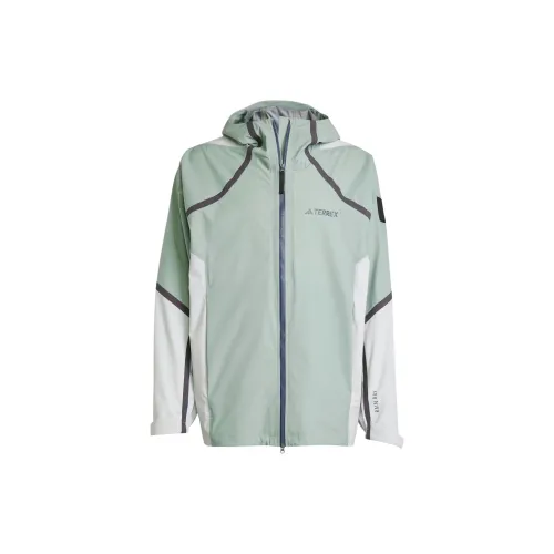 Adidas Пыльно-зеленый Мужской Ветровка