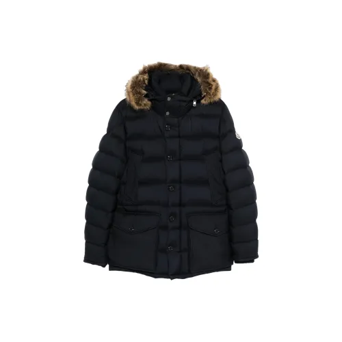 MONCLER Темно-синий Синий Мужской Пуховик
