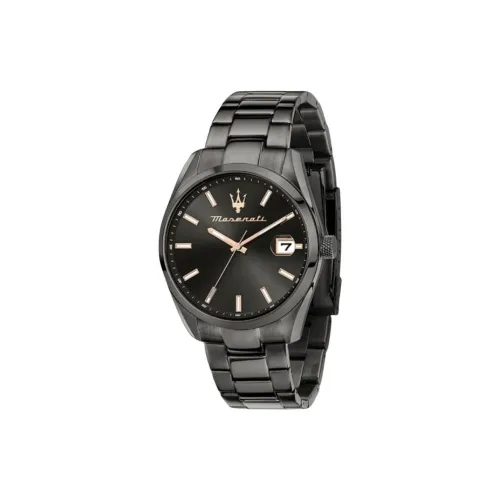 Maserati ATTRAZIONE Collection Мужские часы Кварцевый механизм Металлический ремешок 43 мм Черный циферблат