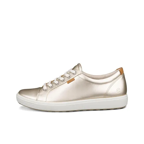 Ecco Soft 7 противоскользящий устойчивый к истиранию низкий топ повседневная обувь женская золотая