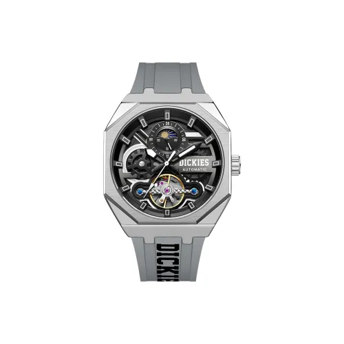 Dickies Механические часы Movement унисекс, 52,8 мм, серые