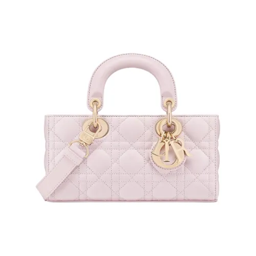 DIOR LADY D Joy Sheepskin Сумка Lady Dior Сумка через плечо Маленькая Женская Розово-красная