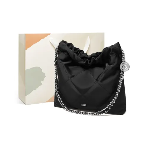 15 MINS Ткань Сумка с цепочкой Мешок для мусора Сумка через плечо Сумка на плечо Стандартная Женская Полночь Черный