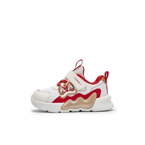 Balabala Year of the Dragon CNY series Обувь для малышей Низкий топ Белый Красный Тон 00416 Дошкольная