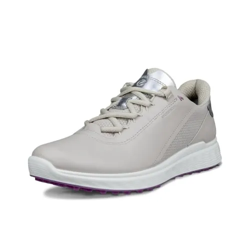 Ecco S Повседневный Противоскользящий Устойчивый к истиранию Низкий Топ Обувь для гольфа Женская Гравий Серый Серебряный