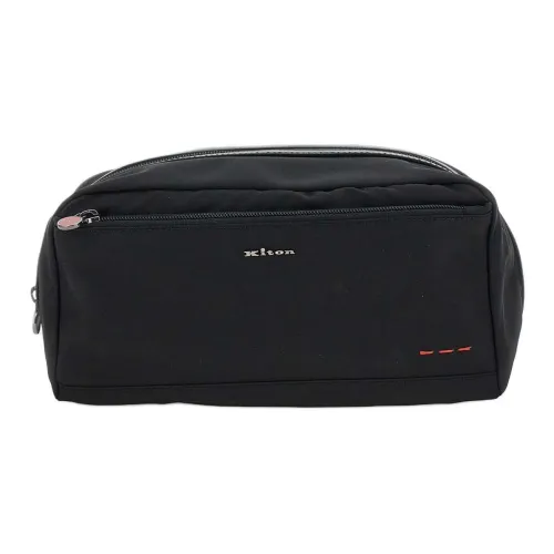 KITON Nylon Clutch Standard Men's Black