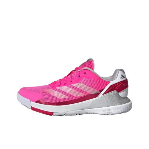 Adidas Crazyquick Padel Slip Resistant Abrasion Resistant Низкий Топ Повседневные Беговые кроссовки Женские Розовые