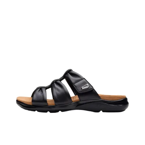 Clarks Резиновая подошва устойчивая к истиранию слипоны женские черный